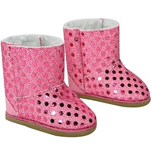 Doll Doll for by doll Sophia's Sequins, Fits Boots : Shoes 18 18 Pink shoes 18   ®,  Inch