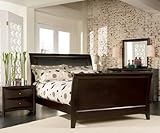 Cappuccino Sleigh Bed 4PC Cal King Size Bedroom Group