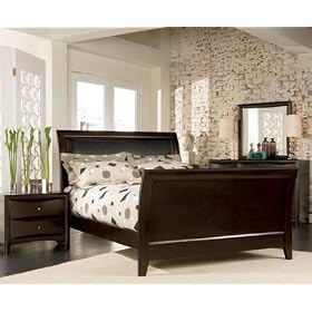 Cappuccino Sleigh Bed 4PC King Size Bedroom Group