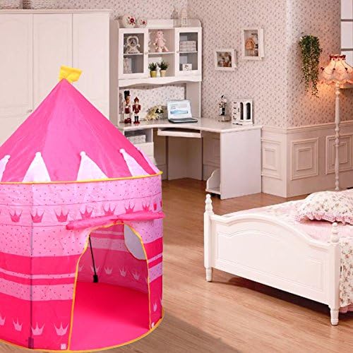 Portable Folding Tent Play Kids Pop Up Tent Girl Princess Castle House Pink