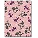 Happy Birthday with fuchsia collage - 5" x 7" Vellum Overlay Greeting Card