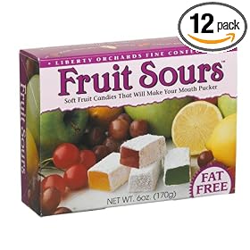Liberty Orchards Fruit Sours, 6-Ounce Boxes (Pack of 12)