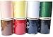 DEW Drops 100 % Polyester All Purpose Sewing Thread Spool Set 8 Multi Colored 600 Yards Per Spool & Ball Head Straight Pins