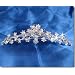 bridal Tiara Comb With Crystal Flowers 71644