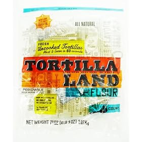 Uncooked Flour Tortillas by Tortillaland - 8 inch - 44 Count in Pack