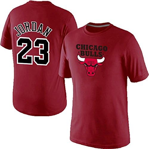 Michael Jeffrey Jordan Chicago Bulls 23 Jersey Men's Basketball Jersey T-shirt Red