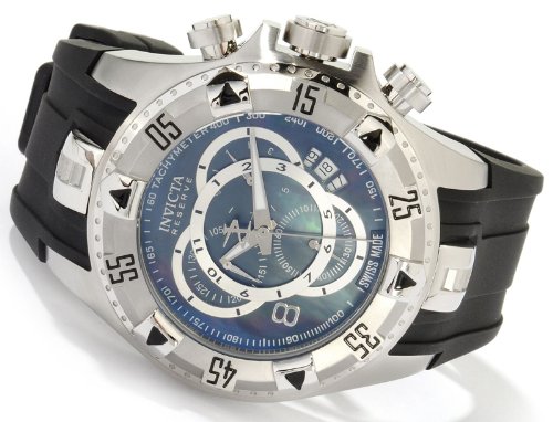 Invicta Men's 6971 Reserve Collection Excursion Touring Chronograph Black Polyurethane Watch