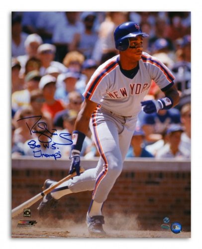 Darryl Strawberry Autographed/Hand Signed New York Mets 16x20 Photo with 86 WS Champs Inscription