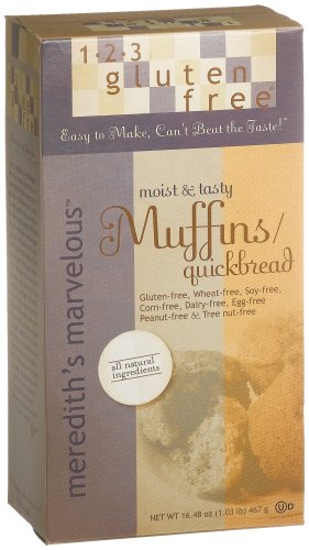 123 Gluten Free Meredith's Marvelous Muffins/Quickbread Mix, 16.48-Ounce Boxes (Pack of 3)