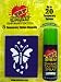 Graffiti green stencil set w/green tat spray - up to 20 temporary tattoos
