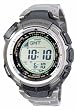 Casio Men's PAW1300T-7V Pathfinder Multi-Band Solar Atomic Silver Watch
