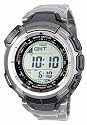 Casio Men's Pathfinder Multi-Band Solar Atomic Silver Watch #PAW1300T-7V