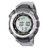 Casio Men's PAW1300T-7V Pathfinder Multi-Band Solar Atomic Silver Watch