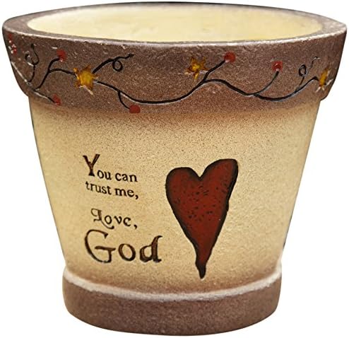 Your Hearts Delight Messages from God Flower Pot, 5-1/2 by 4-Inch