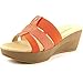 Bandolino Doveva Women Open Toe Synthetic Orange Slides Sandal