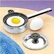 Aluminum Non-stick Single Egg Poacher Pan with lid
