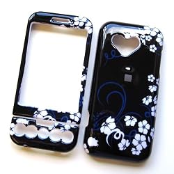 HTC G1 Google Phone (T-Mobile) Snap On Protector Hard Case Image Cover "Midnight Flowers" Design