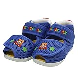 ミキハウス ホットビスケッツ（MIKIHOUSE HOT BISCUITS) ビーンズ＆キャビット ダブルラッセルベビーサンダル 14cm ブルー（15）