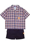 Bon Bebe - Basketball Plaid Camp Shirt with Twill Shorts Outfit