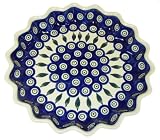 Review Teresa Beach Polish Pottery S1056 / Teresa Beach Polish Pottery Scalloped 10 Inch Quiche Dish, Peacock pattern