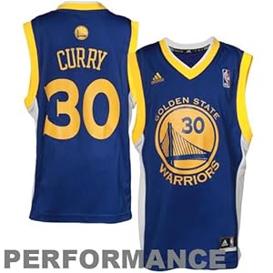 NBA Golden State Warriors Curry S # 30 Boys 8-20 Replica Road Jersey, X-Large (18/20), Blue