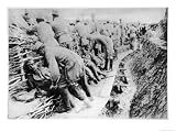 French Soldiers Tend to Their Wounded Men During Trench Warfare on the Western Front Giclee Poster Print, 12x9