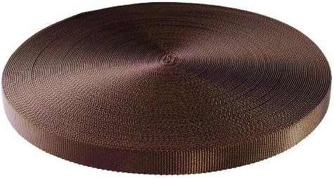 10-50 yards Brown Nylon Webbing 1/2", 5/8", 3/4", 1" - FREE SHIPPING!