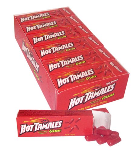 Hot Tamales Bubble Gum Counter Box (Pack of 12)