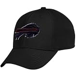 NFL Men's Buffalo Bills End Zone Black Structured Flex Hat - Tw90Z (Black, Large/X-Large)