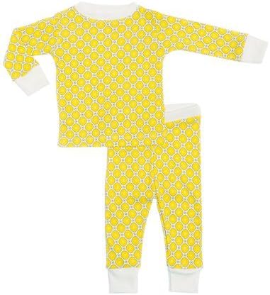 OM Home Unisex Baby Two-Piece Pajamas - Mustard - 18-24 Months