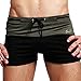Godsen Men's Swimming Trunks Boxer Brief,black Soft Briefs