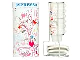Kitchen & Housewares : Present Time Bud Espresso Set Tower Daydream with Ceramic Stand