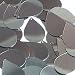 Sequin Tear Drop 1.5 inch Hematite Shiny Gray Metallic Couture Loose Paillettes. Made in USA.