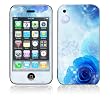 Blue Neon Rose Decorative Skin Cover Decal Sticker for Apple 3G iPhone / iPhone 3GS 3G S