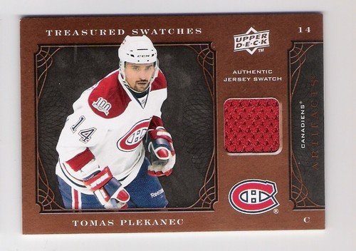 TOMAS PLEKANEC 2009-10 Upper Deck Artifacts Treasured Swatches JERSEY Card Montreal Canadiens Hockey