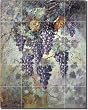 Grape Vine II by Fernie Parker Taite - Vineyard Ceramic Tile Mural 21.25" x 17" Kitchen Shower Backsplash