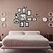 Fange DIY Removable the Memories Quotes 10 Black Photo Picture Frames Collage Birds Tree Branch Leaf Art Mural Vinyl Waterproof Wall Stickers Kids Room Decor Nursery Decal Sticker Wallpaper 41.3''x32.2''