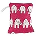 Logan + Lenora Classic Wet Bag - Medium Cloth Diaper Wet Bag - Beach, Pool, Gym Bag for Swimsuits or Wet Clothes - Made in USA -Waterproof (Pink Elephant)