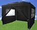 Heavy Duty 100% Waterproof 3m x 3m Gazebo Marquee Awning Party Tent Canopy Black 260g Polyster Steel