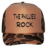The Phillies Rock Adult Brown Camo Mesh Back Hat / Baseball Cap