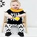 Baby Set,Leegor Casual Letter Print T-Shirt +Pants Clothing Clothing Suit Black
