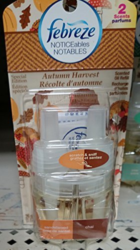 Febreze Noticeables Scented Oil Autumn Harvest: Sandalwood & Chai, 1 Refill