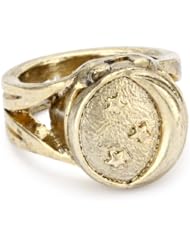 Low Luv by Erin Wasson Moon and Stars Gold Locket Ring