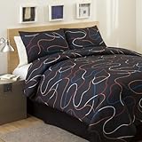 Lush Decor Midnight Print 4-Piece Comforter Set, Full, Multi