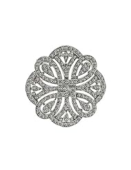 Art Deco Revival Eternity Brooch Gold Plated