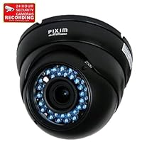 VideoSecu 1/3' Pixim WDR Vandal Dome Security Camera Outdoor Day Night Varifocal CCTV Infrared Zoom 690TVL 4-9mm Lens Home Surveillance with bonus Warning Sticker WD3