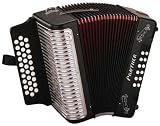 Hohner Panther Diatonic Accordion (Black, G, C, F Key Combination)
