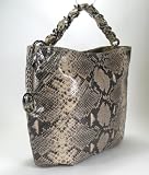 51NoDzKEtLL. SL160  Michael Kors Collette Large N/S Python Embossed Tote (Sand)