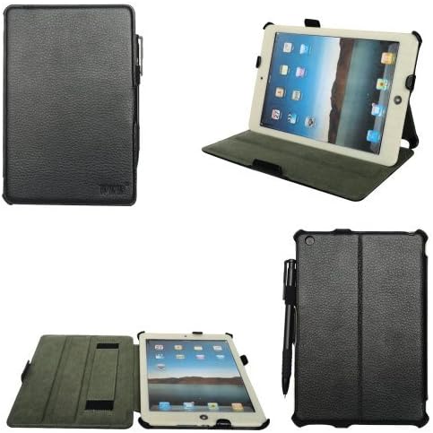 OTAKY Black Slim Fit Folio Leather Case Cover with Built-in Stand for Apple New iPad mini 7.9 inch Tablet (Support Smart Cover Function Automatic Sleep/Wake Feature)