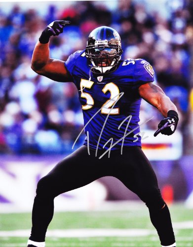 Ray Lewis Signed Autographed 8 X 10 Photo Baltimore Ravens